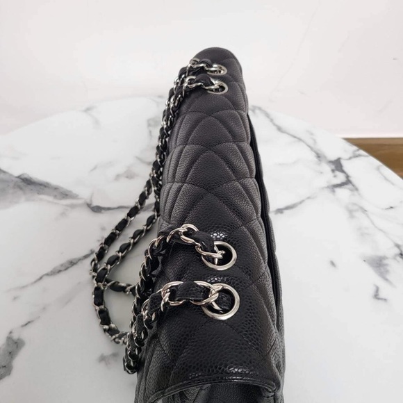 Authentic Chanel Classic Jumbo Caviar - Picture 4 of 16